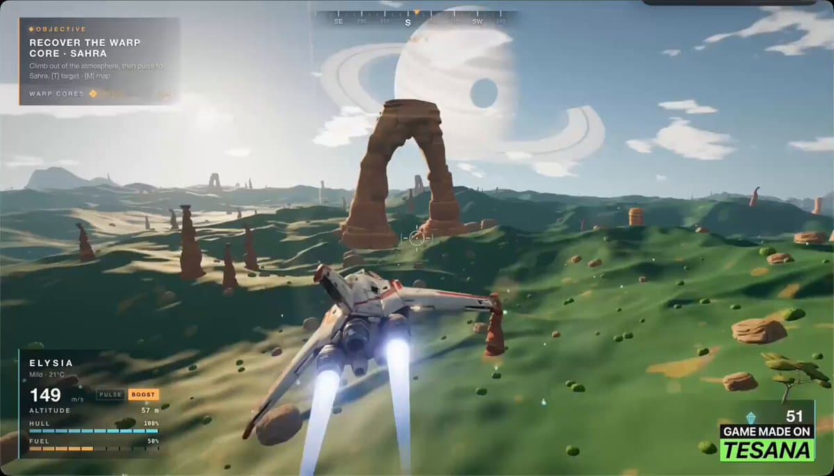 Thumbnail from Jurly's (@jurlycat) X post: A No Man's Sky-inspired browser prototype built with Claude Opus 5.5 and Three.js. The creator says 