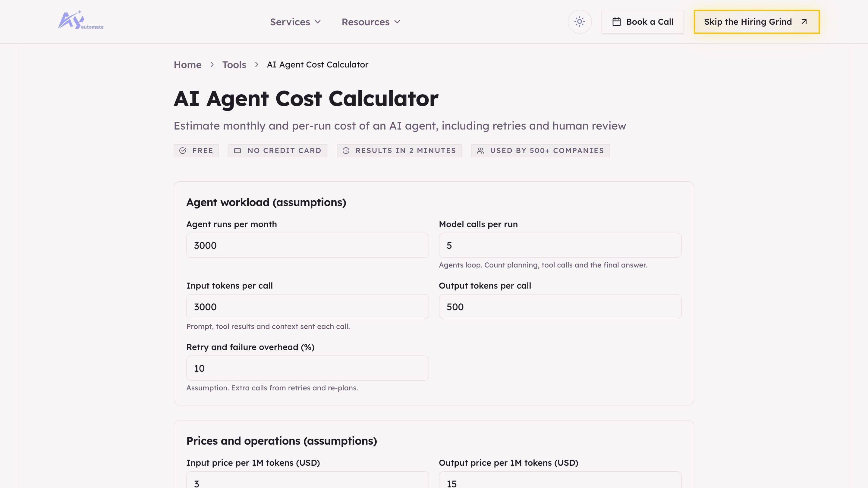 AI Agent Cost Calculator preview