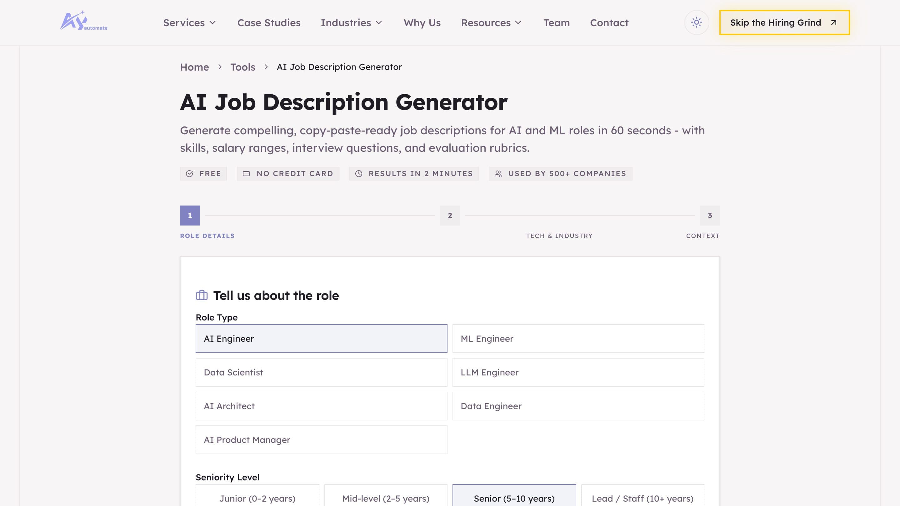 AI Job Description Generator preview