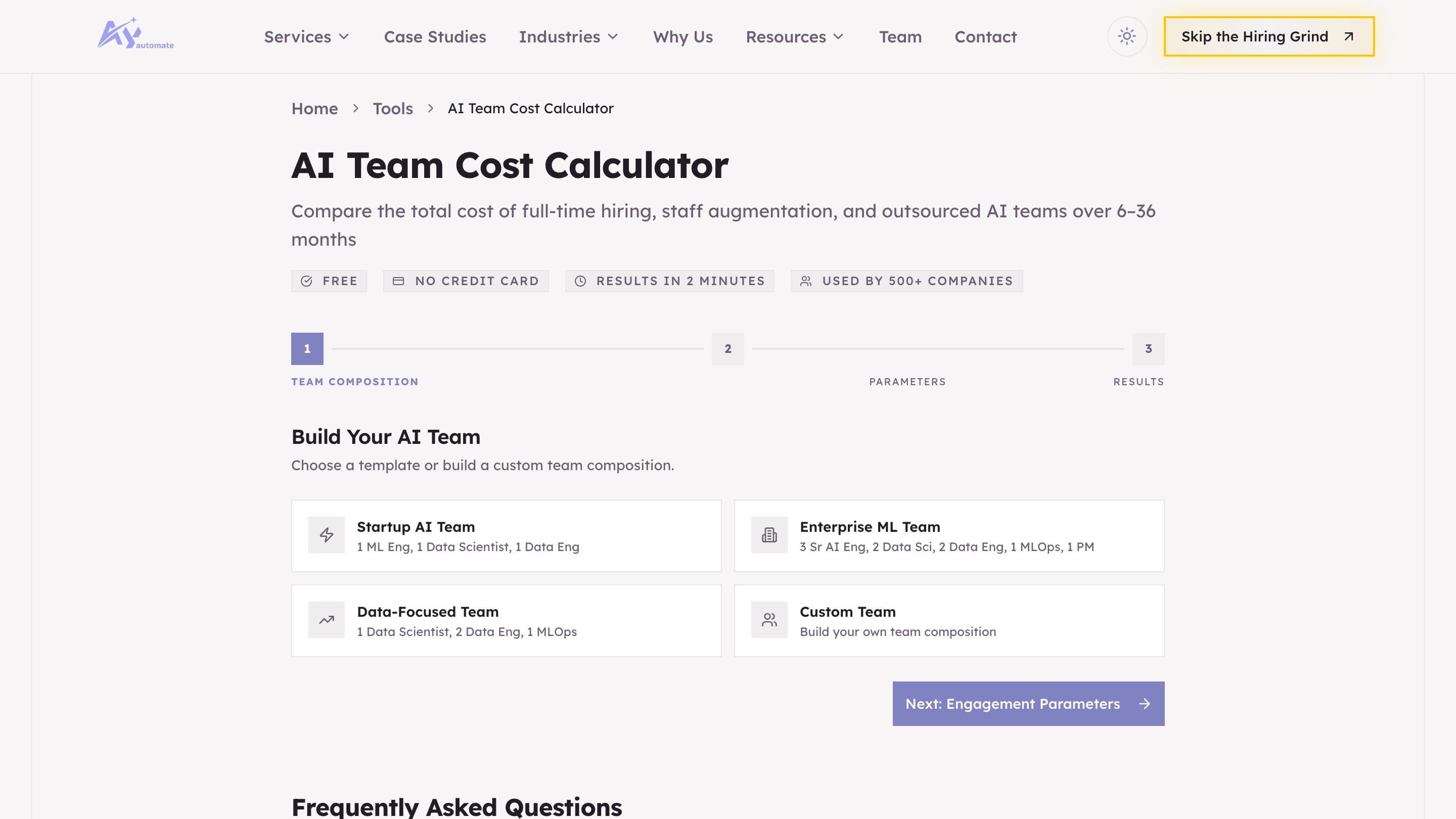 AI Team Cost Calculator preview