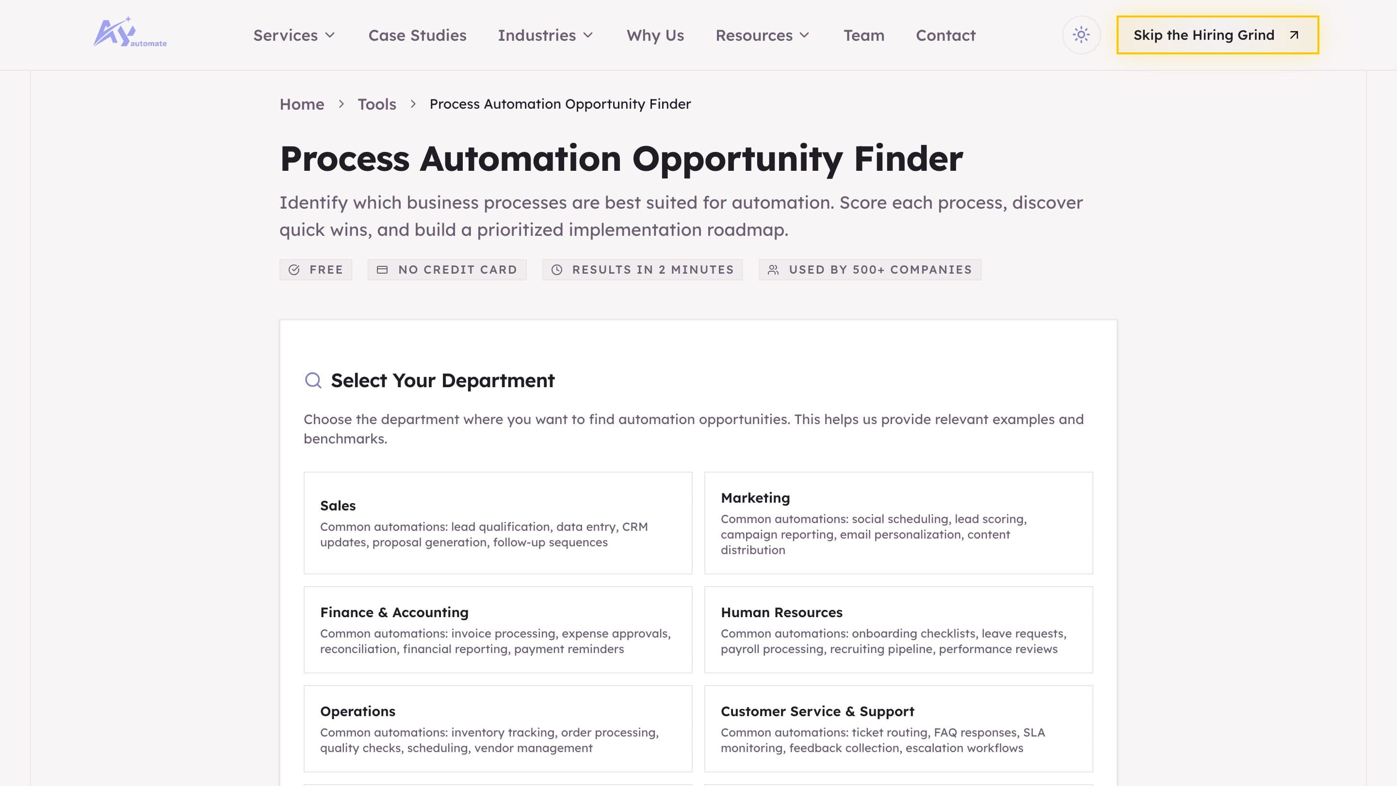 Process Automation Opportunity Finder preview