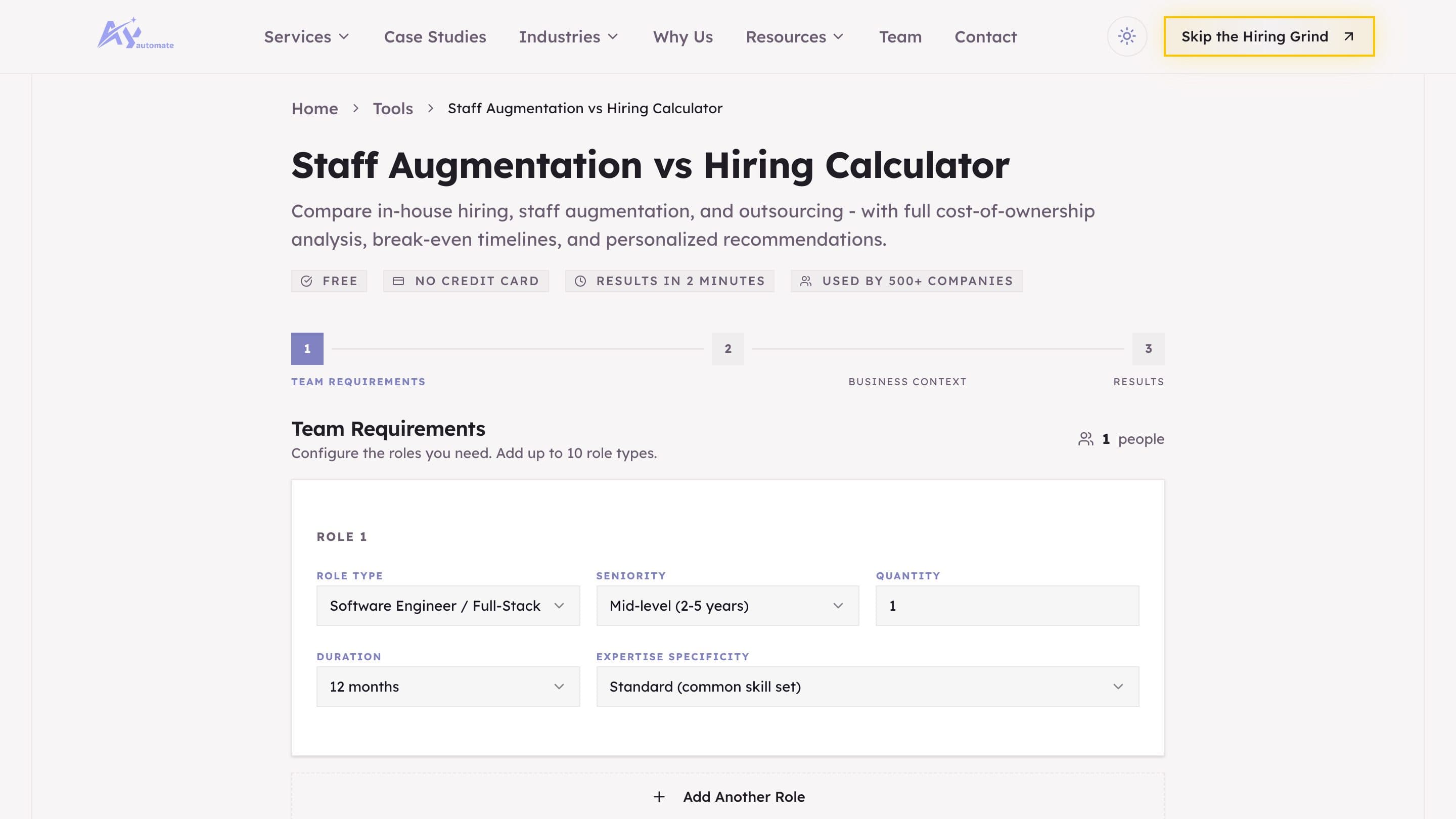 Staffing Model Calculator preview