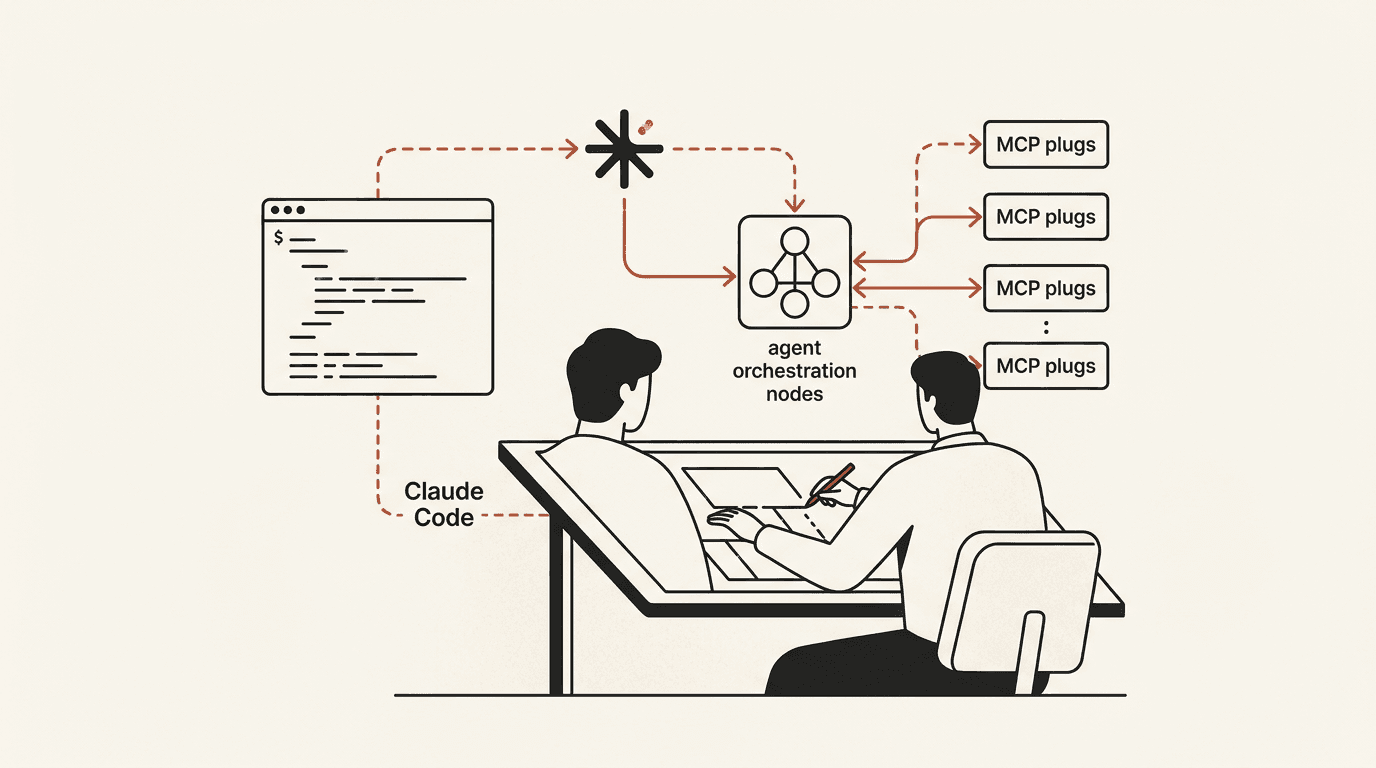 engineer architecting a Claude Code subagent orchestration diagram