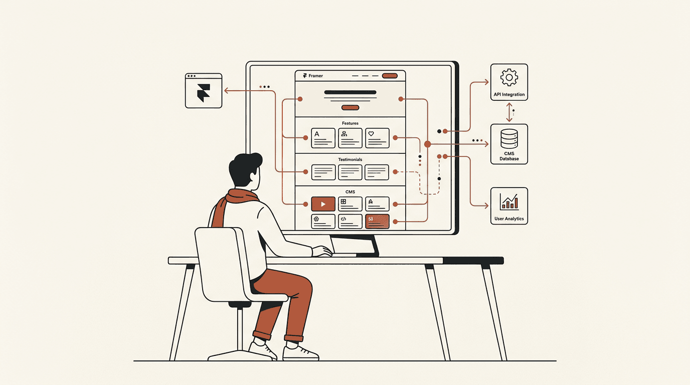 designer building a high-conversion Framer marketing site layout