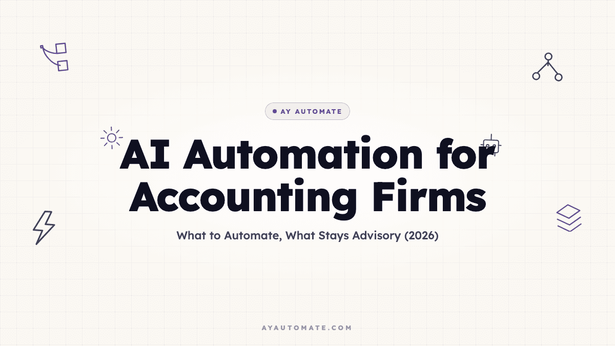 AI Automation for Accounting Firms: What to Automate, What Stays Advisory (2026)
