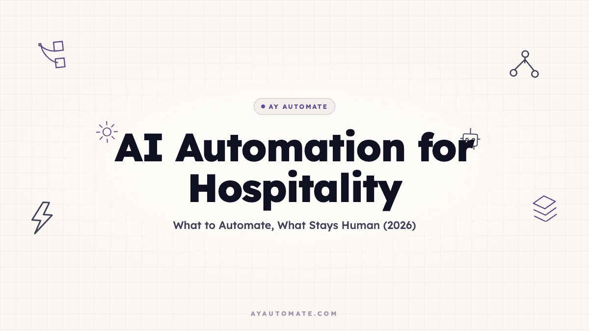 AI Automation for Hospitality: What to Automate, What Stays Human (2026)