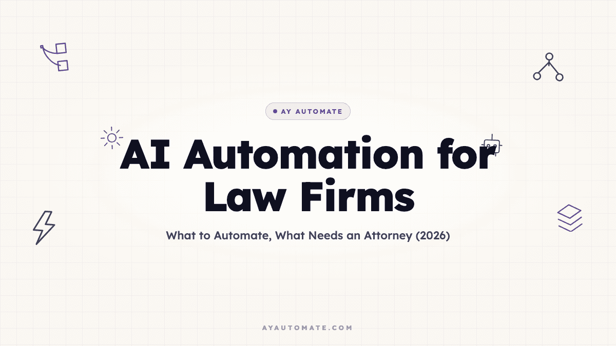 AI Automation for Law Firms: What to Automate, What Needs an Attorney (2026)