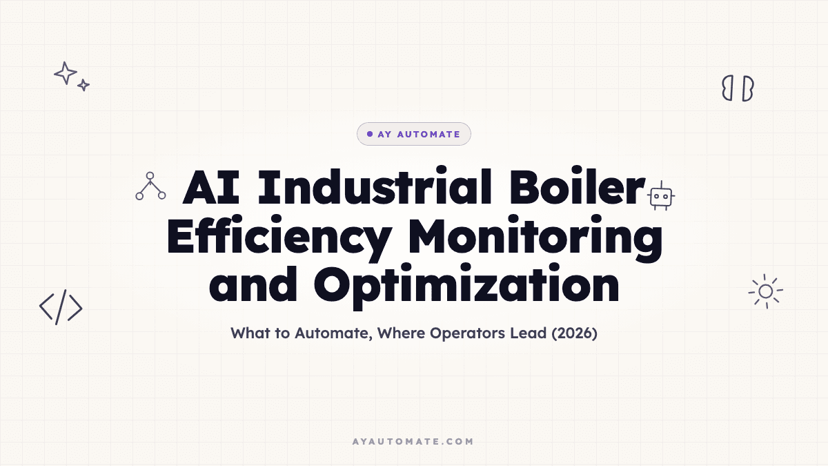 AI Industrial Boiler Efficiency Monitoring and Optimization: What to Automate, Where Operators Lead (2026)