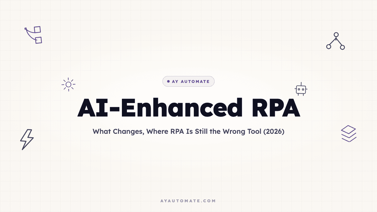 AI-Enhanced RPA: What Changes, Where RPA Is Still the Wrong Tool (2026)