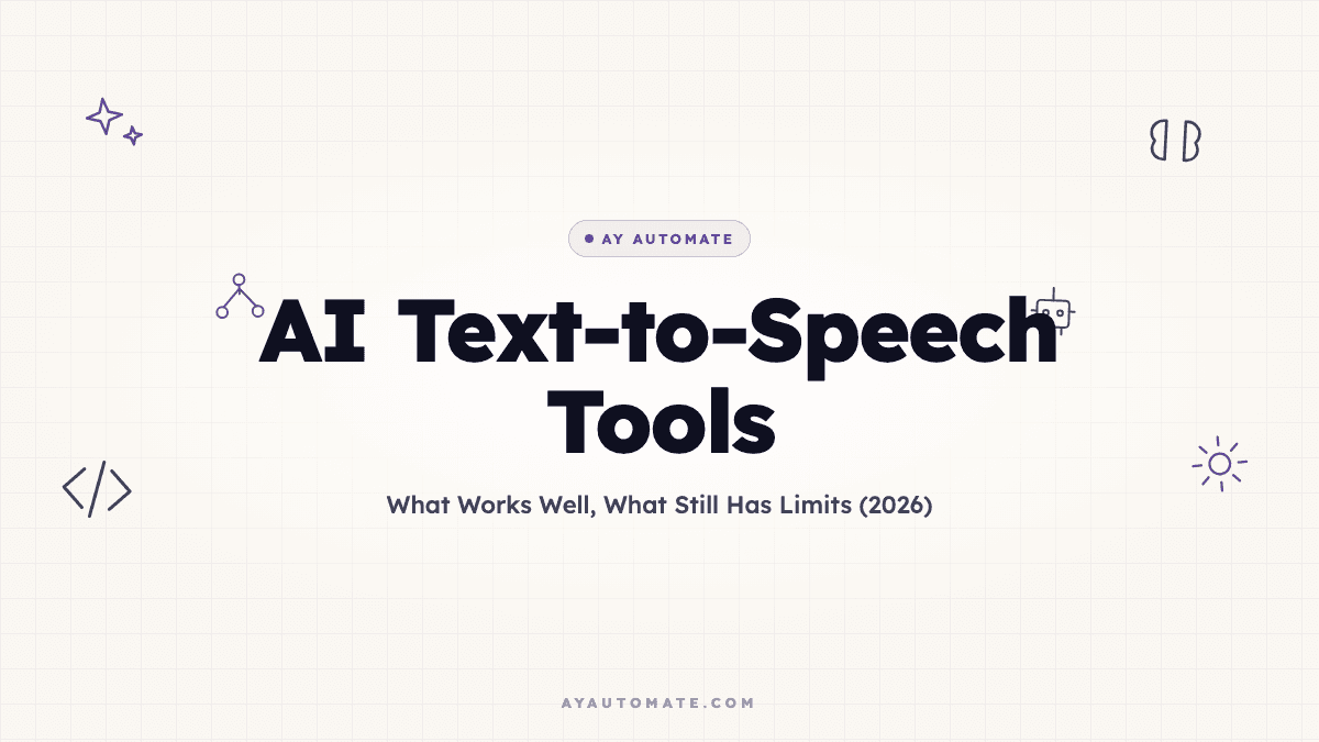 AI Text-to-Speech Tools: What Works Well, What Still Has Limits (2026)