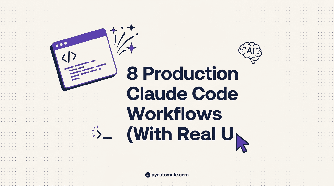 8 Production Claude Code Workflows (With Real Use Cases) in 2026