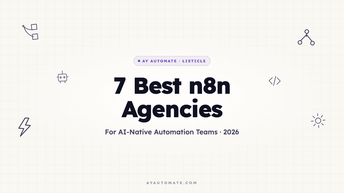 7 best n8n agencies for AI-native automation teams in 2026