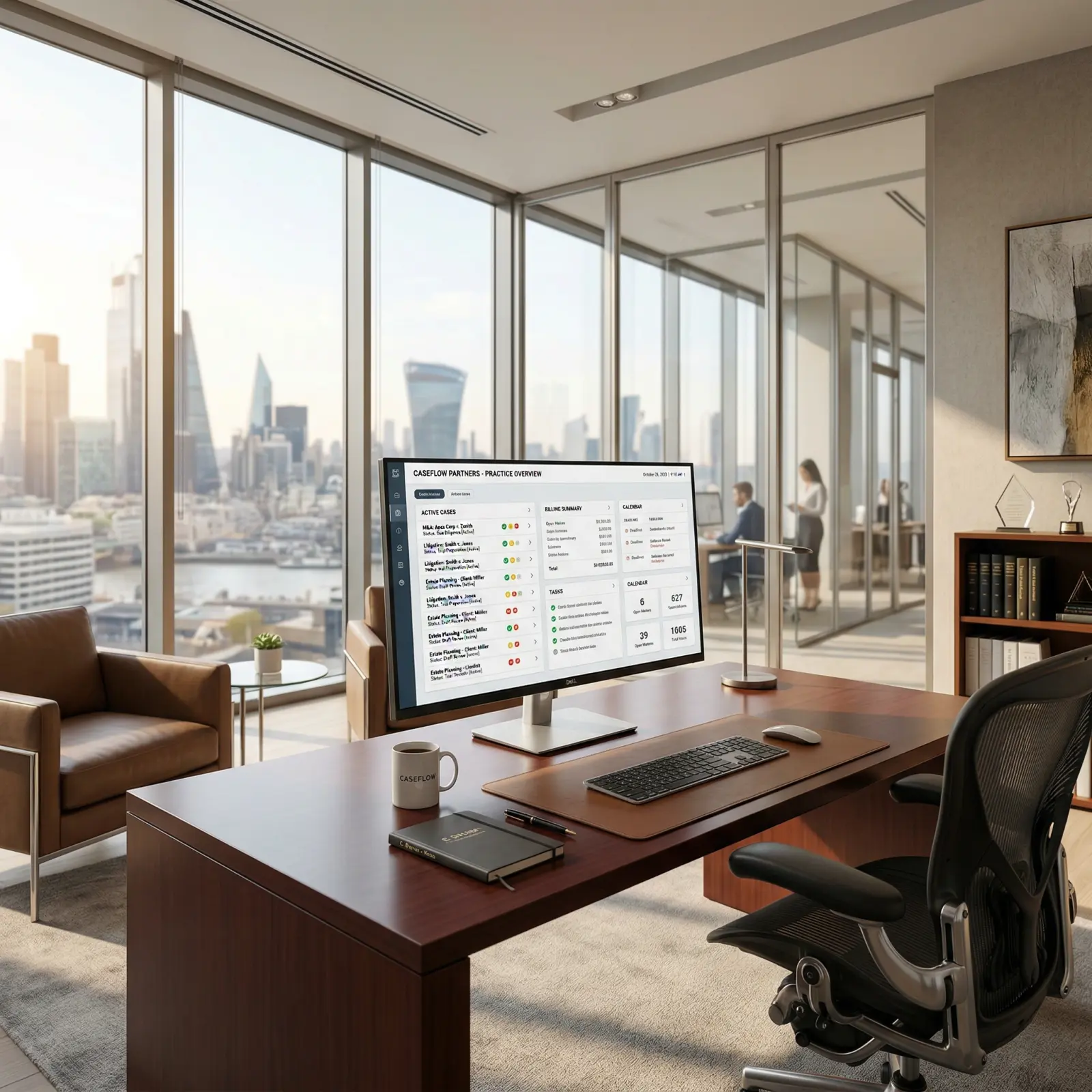 legal practice management software interface for lean legal teams