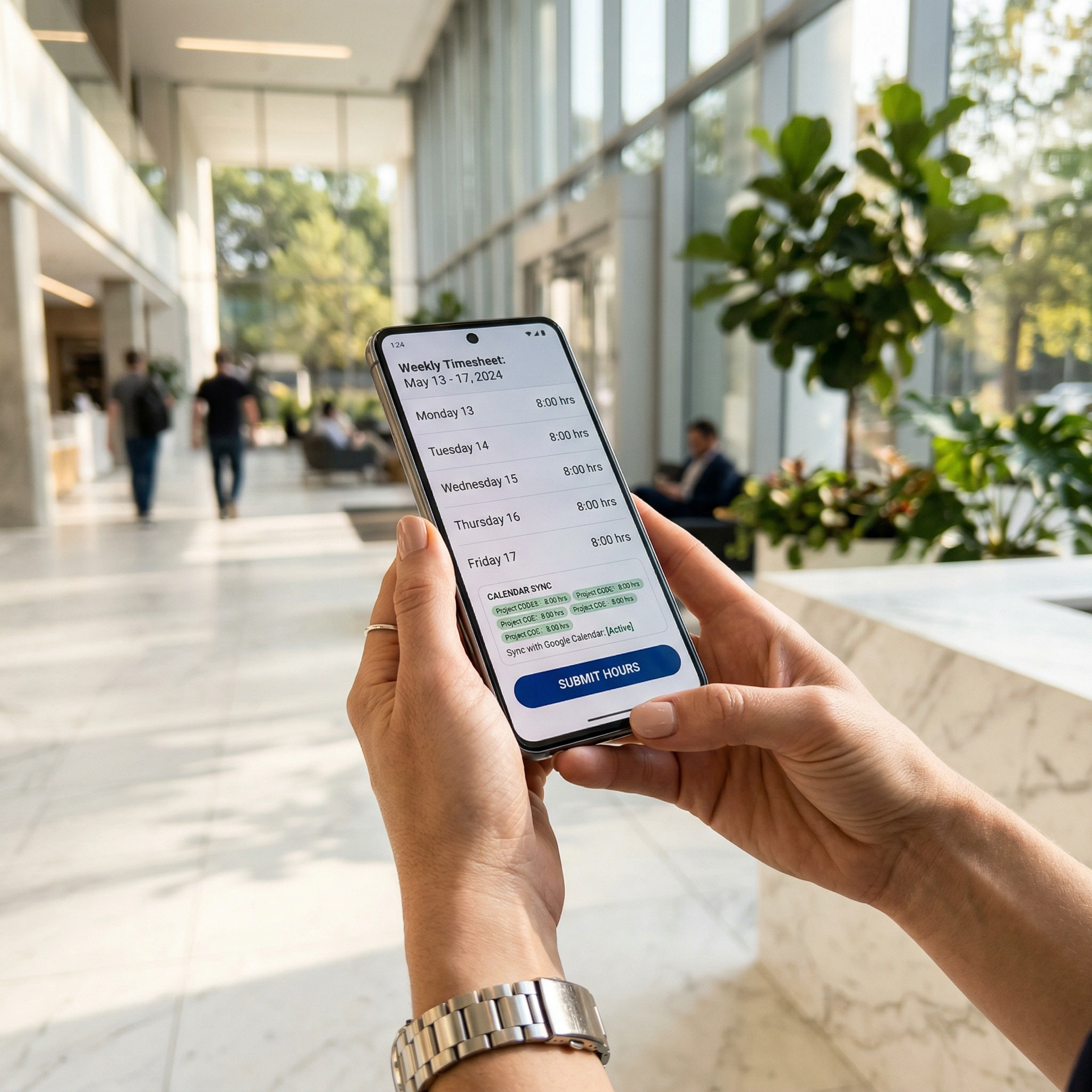 timesheet software mobile interface for consultants